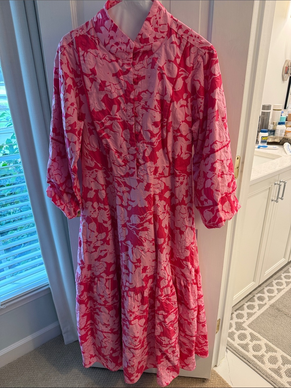 HYacinth House Pink Floral Midi Dress - Lightweight Women's Dress